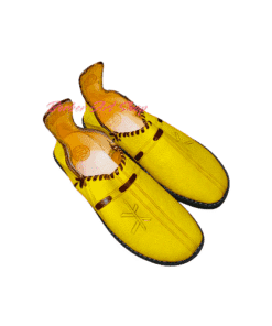 Vibrant Yellow Amazigh Babouche
