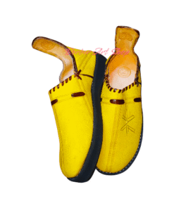 Vibrant Yellow Amazigh Babouche