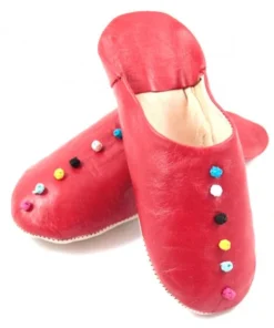 Pom-pom Moroccan Slippers