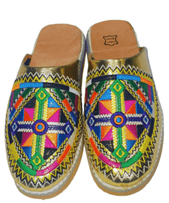 Women’s Amazigh Embroidered Slippers