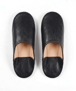 black moroccan babouche