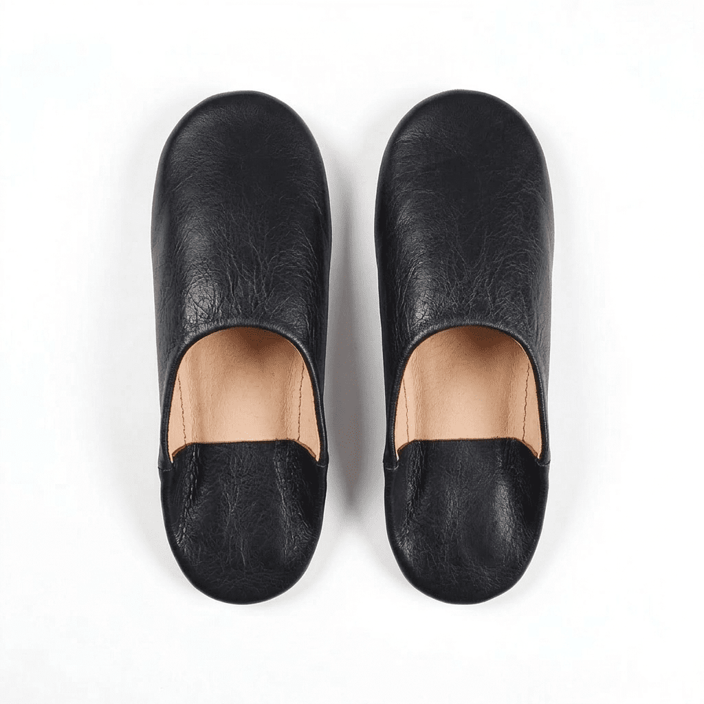black moroccan babouche