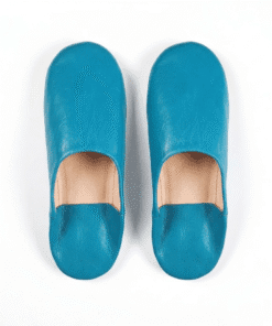 blue moroccan babouche
