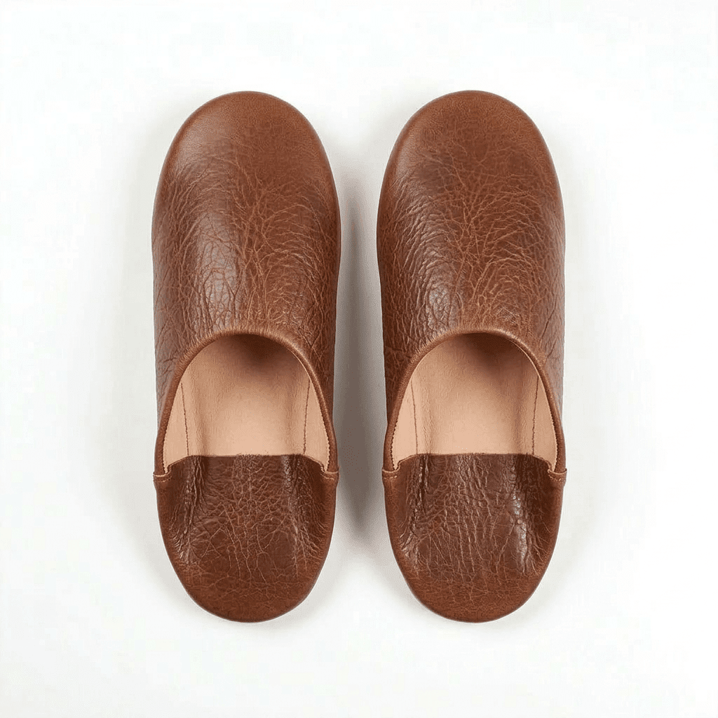 brown moroccan babouches