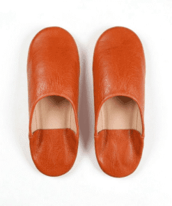 orange moroccan babouche