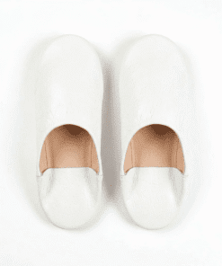 white moroccan babouche